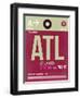 ATL Atlanta Luggage Tag 2-NaxArt-Framed Art Print