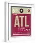 ATL Atlanta Luggage Tag 2-NaxArt-Framed Art Print