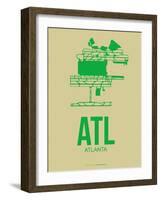 Atl Atlanta Poster 1-NaxArt-Framed Art Print