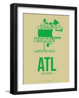 Atl Atlanta Poster 1-NaxArt-Framed Art Print