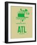 Atl Atlanta Poster 1-NaxArt-Framed Art Print