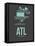 Atl Atlanta Poster 2-NaxArt-Framed Stretched Canvas