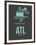 Atl Atlanta Poster 2-NaxArt-Framed Art Print