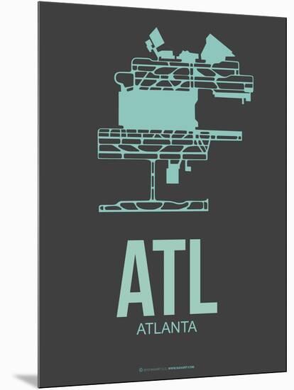 Atl Atlanta Poster 2-NaxArt-Mounted Art Print