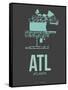 Atl Atlanta Poster 2-NaxArt-Framed Stretched Canvas