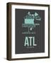 Atl Atlanta Poster 2-NaxArt-Framed Art Print