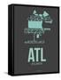 Atl Atlanta Poster 2-NaxArt-Framed Stretched Canvas