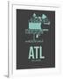 Atl Atlanta Poster 2-NaxArt-Framed Art Print