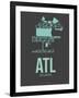 Atl Atlanta Poster 2-NaxArt-Framed Art Print