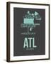 Atl Atlanta Poster 2-NaxArt-Framed Art Print