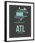 Atl Atlanta Poster 2-NaxArt-Framed Art Print