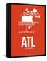 Atl Atlanta Poster 3-NaxArt-Framed Stretched Canvas