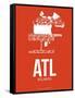 Atl Atlanta Poster 3-NaxArt-Framed Stretched Canvas