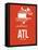 Atl Atlanta Poster 3-NaxArt-Framed Stretched Canvas