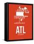 Atl Atlanta Poster 3-NaxArt-Framed Stretched Canvas