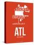 Atl Atlanta Poster 3-NaxArt-Stretched Canvas