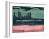Atlanta Abstract Skyline I-Emma Moore-Framed Art Print