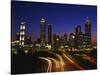 Atlanta at Dusk-James Randklev-Stretched Canvas