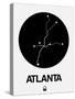 Atlanta Black Subway Map-NaxArt-Stretched Canvas