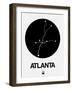 Atlanta Black Subway Map-NaxArt-Framed Art Print