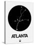 Atlanta Black Subway Map-NaxArt-Stretched Canvas