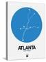 Atlanta Blue Subway Map-NaxArt-Stretched Canvas