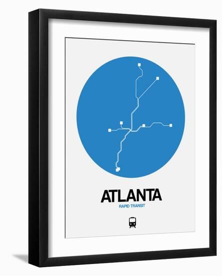 Atlanta Blue Subway Map-NaxArt-Framed Art Print