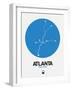 Atlanta Blue Subway Map-NaxArt-Framed Art Print