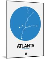 Atlanta Blue Subway Map-NaxArt-Mounted Art Print