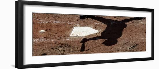 Atlanta Braves' Gregor Blanco Hits at a Spring Training Baseball Game Against the Detroit Tigers-null-Framed Photographic Print