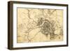 Atlanta Campaign - Civil War Panoramic Map-Lantern Press-Framed Art Print