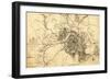 Atlanta Campaign - Civil War Panoramic Map-Lantern Press-Framed Art Print