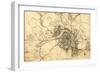 Atlanta Campaign - Civil War Panoramic Map-Lantern Press-Framed Art Print