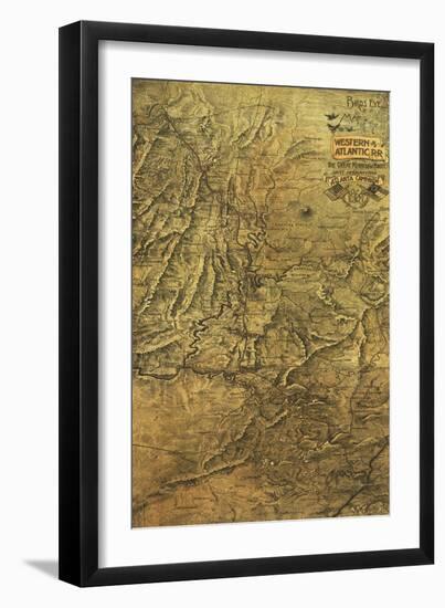 Atlanta Campaign - Civil War Panoramic Map-Lantern Press-Framed Art Print