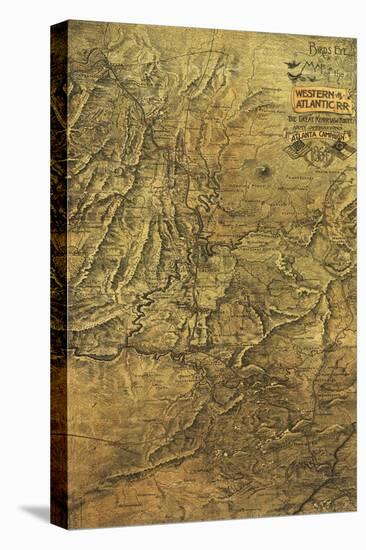 Atlanta Campaign - Civil War Panoramic Map-Lantern Press-Stretched Canvas