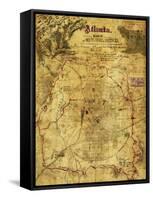 Atlanta Campaign - Civil War Panoramic Map-Lantern Press-Framed Stretched Canvas