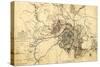 Atlanta Campaign - Civil War Panoramic Map-Lantern Press-Stretched Canvas