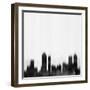 Atlanta City Skyline - Black-NaxArt-Framed Art Print