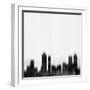 Atlanta City Skyline - Black-NaxArt-Framed Art Print