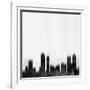 Atlanta City Skyline - Black-NaxArt-Framed Art Print