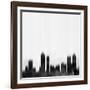 Atlanta City Skyline - Black-NaxArt-Framed Art Print