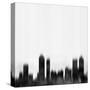 Atlanta City Skyline - Black-NaxArt-Stretched Canvas