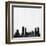 Atlanta City Skyline - Black-NaxArt-Framed Art Print