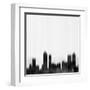 Atlanta City Skyline - Black-NaxArt-Framed Art Print