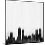 Atlanta City Skyline - Black-NaxArt-Mounted Art Print