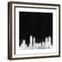 Atlanta City Skyline - White-NaxArt-Framed Premium Giclee Print