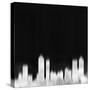 Atlanta City Skyline - White-NaxArt-Stretched Canvas