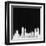 Atlanta City Skyline - White-NaxArt-Framed Art Print