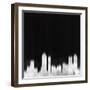 Atlanta City Skyline - White-NaxArt-Framed Art Print