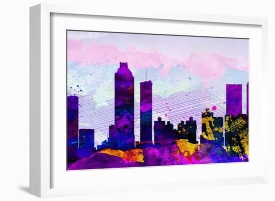 Atlanta City Skyline-NaxArt-Framed Art Print